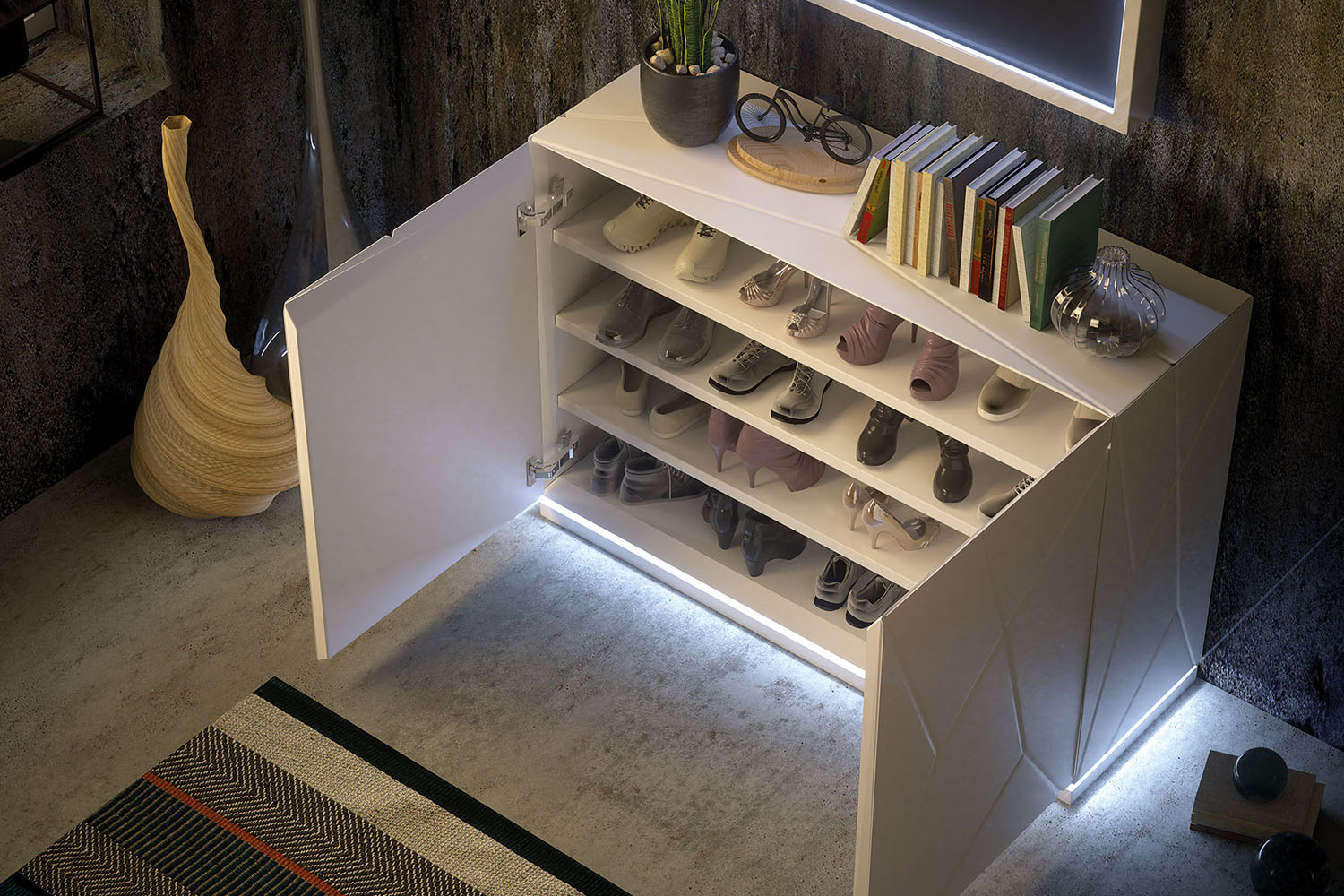 Franco - Zii.10 Shoe Cabinet With Light