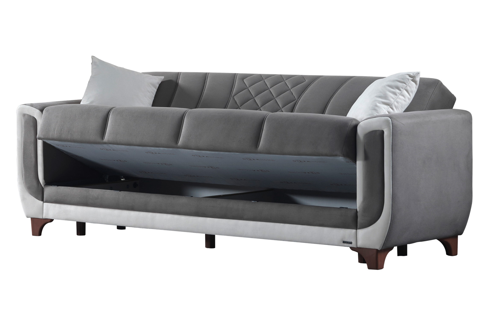 Furnia Berre Convertible Sleeper Sofa - Gray, Fabric