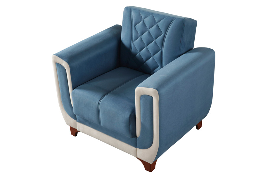 Furnia Berre Armchair - Blue, Fabric