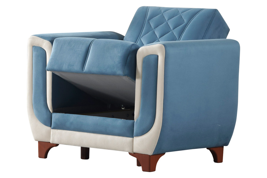 Furnia Berre Armchair - Blue, Fabric