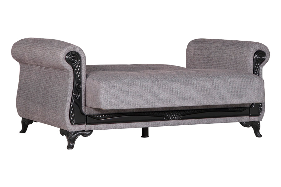 Furnia Breda Convertible Loveseat - Gray, Fabric