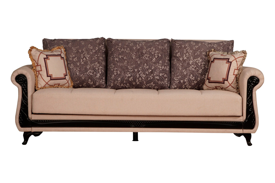 Furnia Breda Convertible Sofa - Beige, Fabric