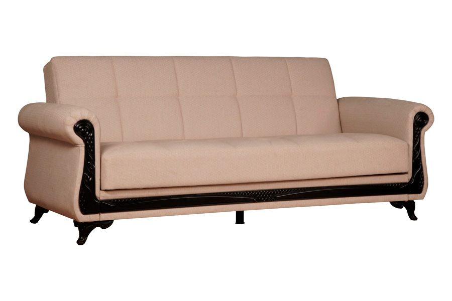 Furnia Breda Convertible Sofa - Beige, Fabric