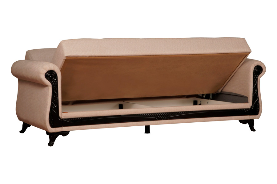 Furnia Breda Convertible Sofa - Beige, Fabric