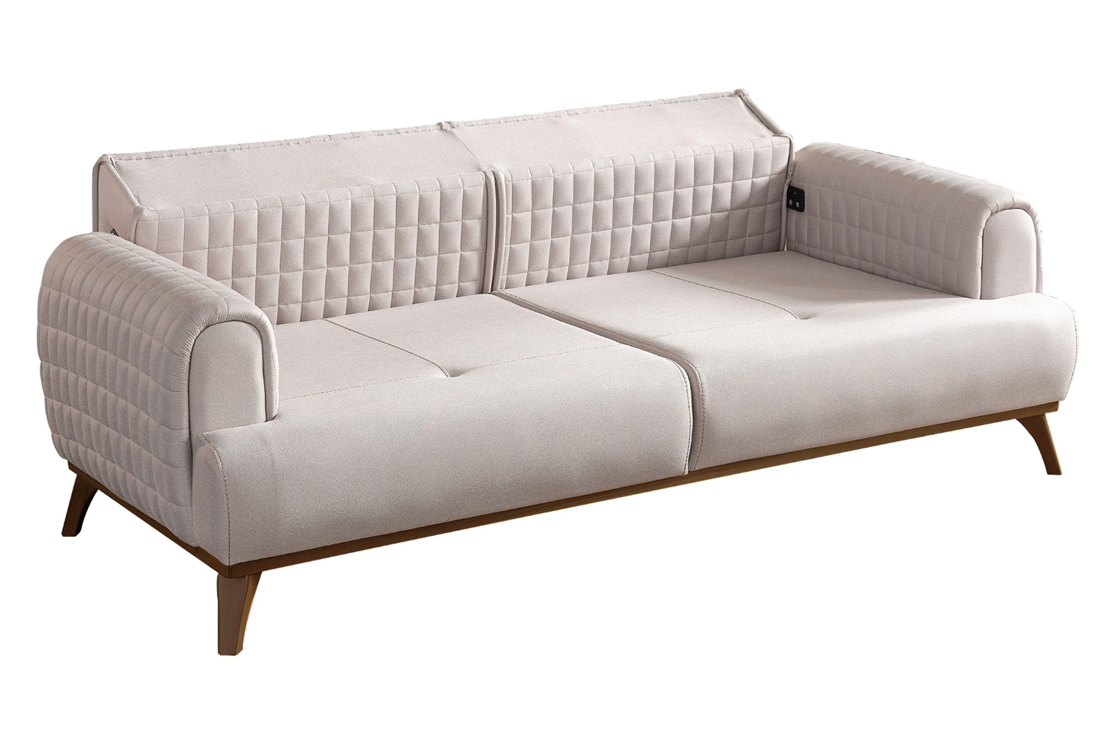 Furnia - Hisar Convertible Sofa in Gray, Fabric