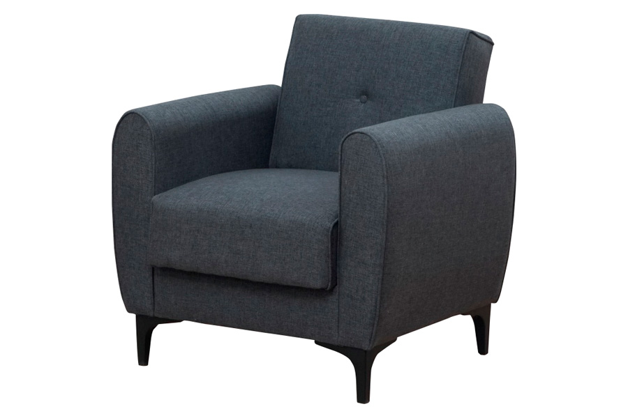 Furnia - Leo Armchair in Gray, Fabric