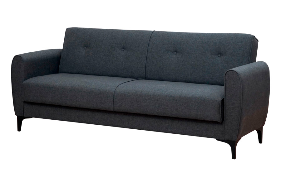 Furnia - Leo Convertible Sleeper Sofa in Gray, Fabric