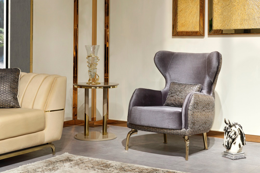 Furnia™ Madrid Armchair - Gray, Fabric