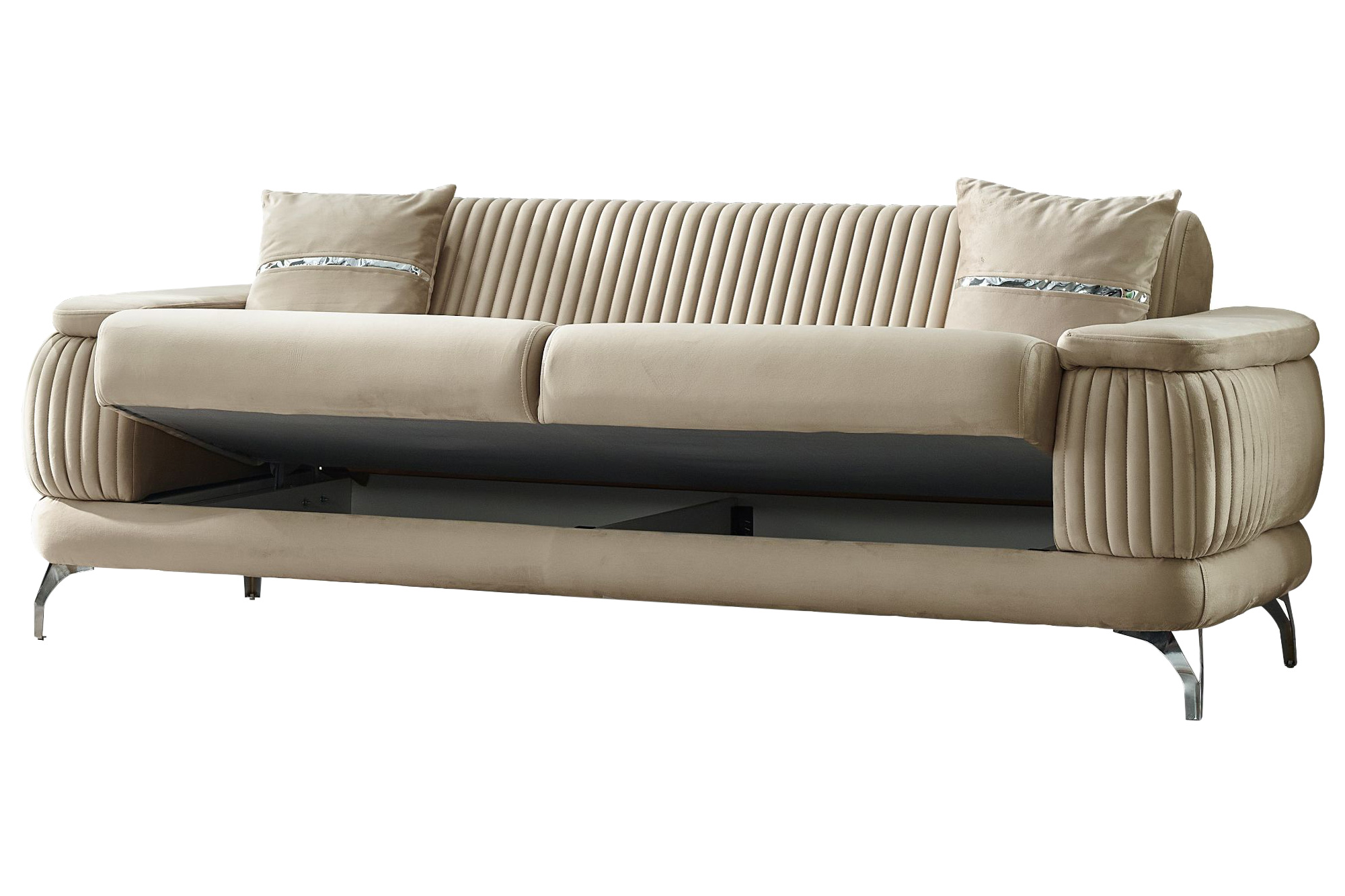 Furnia Resital Convertible Sofa - Cream, Fabric