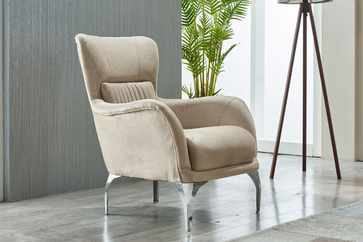 Furnia Resital Armchair - Cream, Fabric