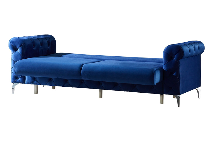 Furnia Riva Convertible Sofa - Dark Blue, Fabric