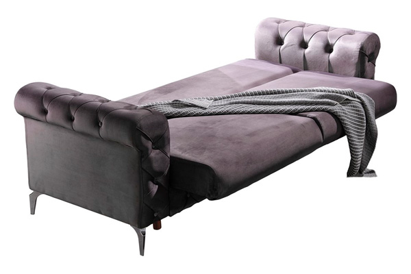 Furnia Riva Convertible Sofa - Gray, Fabric