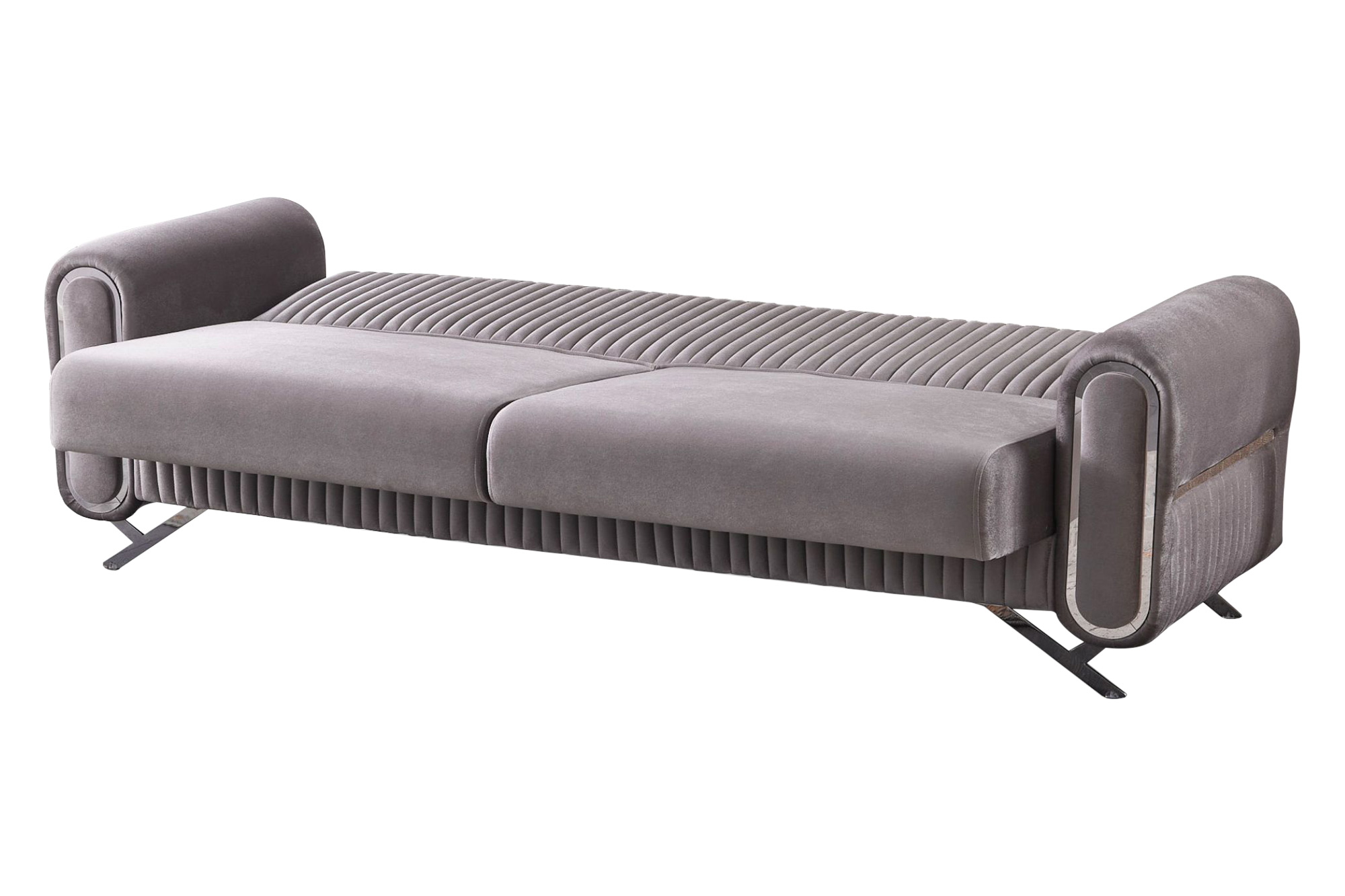 Furnia Royal Stationary Sofa - Light Gray, Fabric