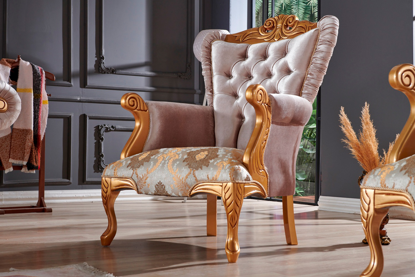 Furnia™ Sultan Armchair - Beige, Fabric