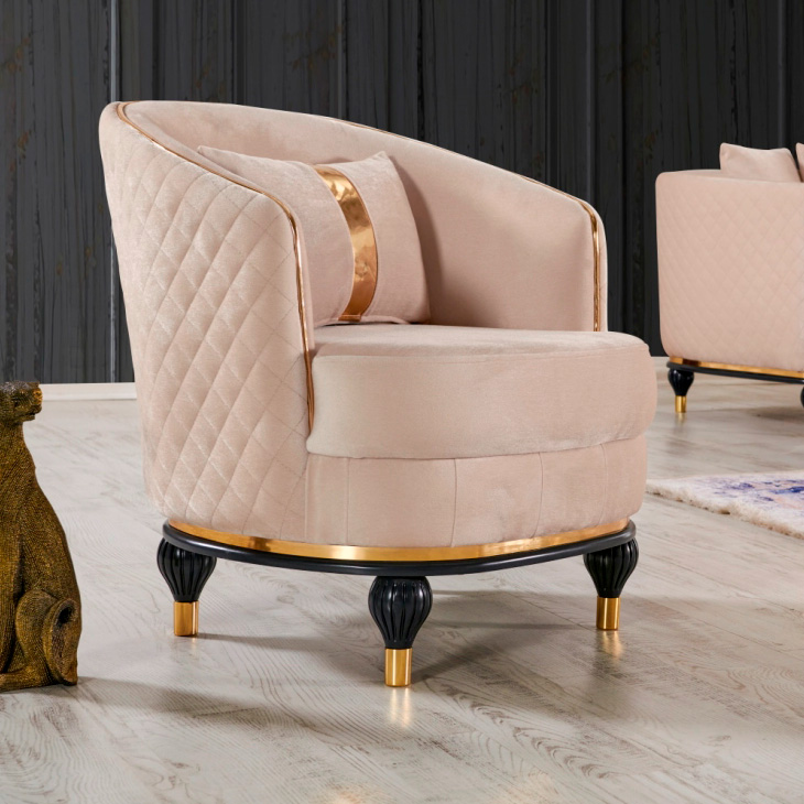 Furnia™ Toronto Armchair - Cream, Fabric