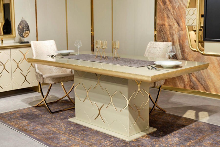 Furnia Napoli 79" Dining Table - Cream