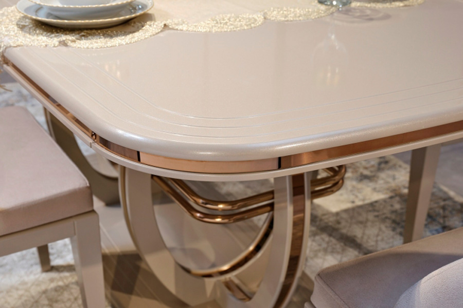 Furnia Paris 79" Dining Table - Cream