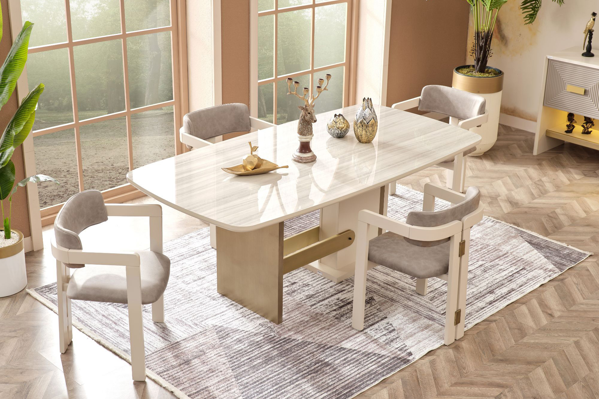 Furnia - Urla Dining Table in Cream