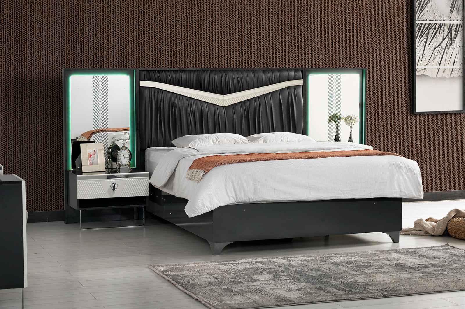 Furnia Tokyo King Size Headboard - Black