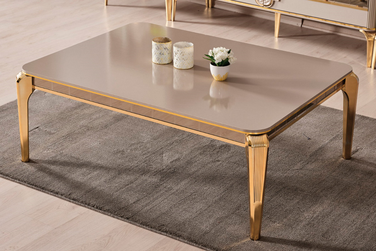 Furnia - Istanbul Rectangle Coffee Table in Gold