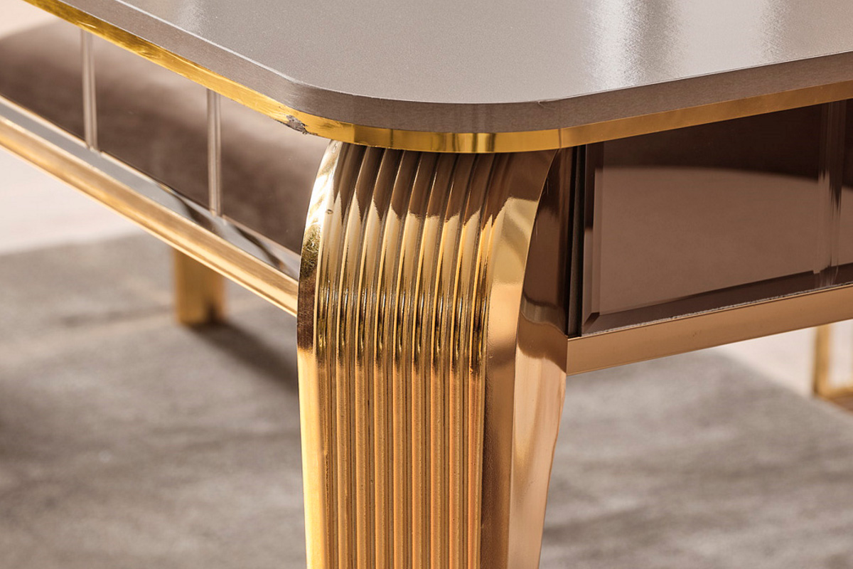 Furnia - Istanbul Rectangle Coffee Table in Gold