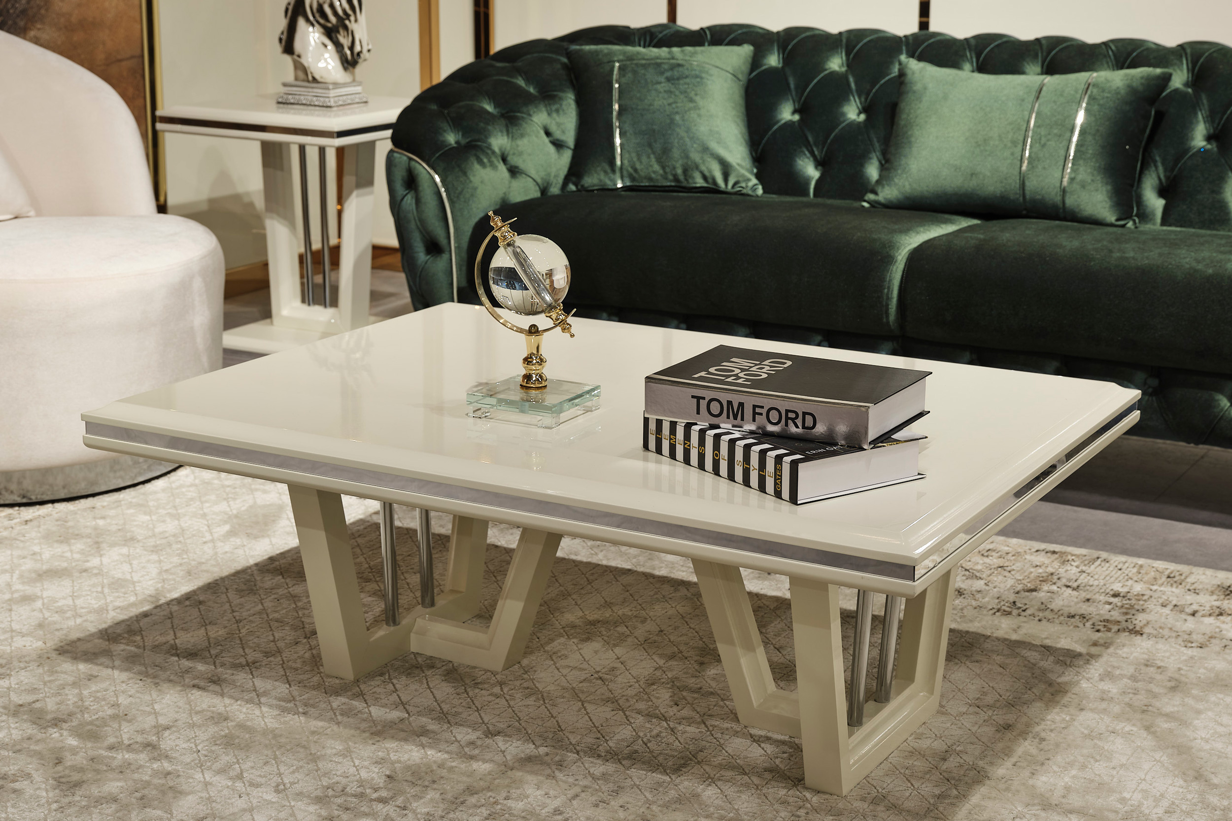 Furnia - Nova Rectangle Coffee Table in White