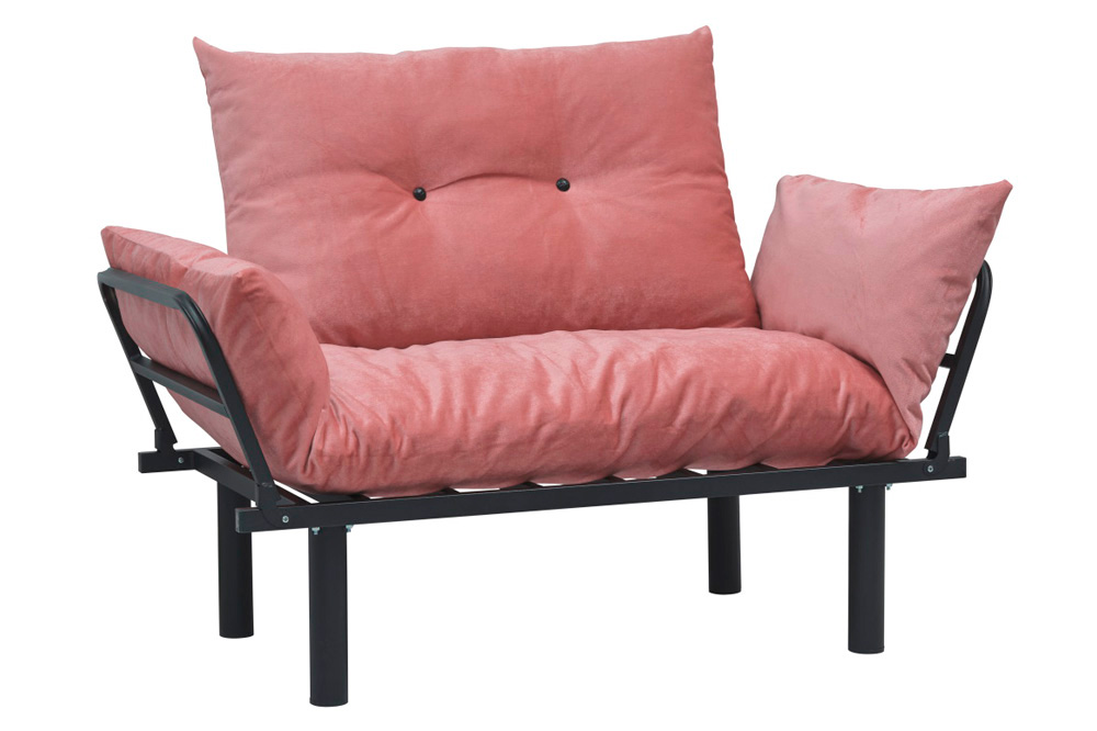 Furnia Sona Stationary Loveseat - Pink, Fabric