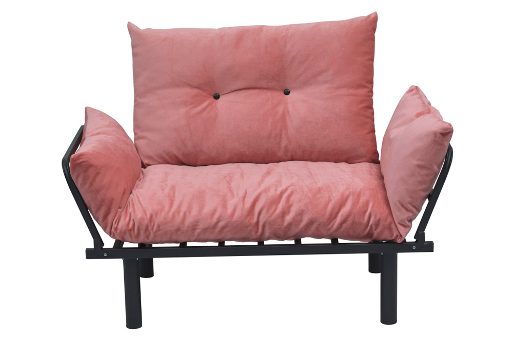 Furnia Sona Stationary Loveseat - Pink, Fabric