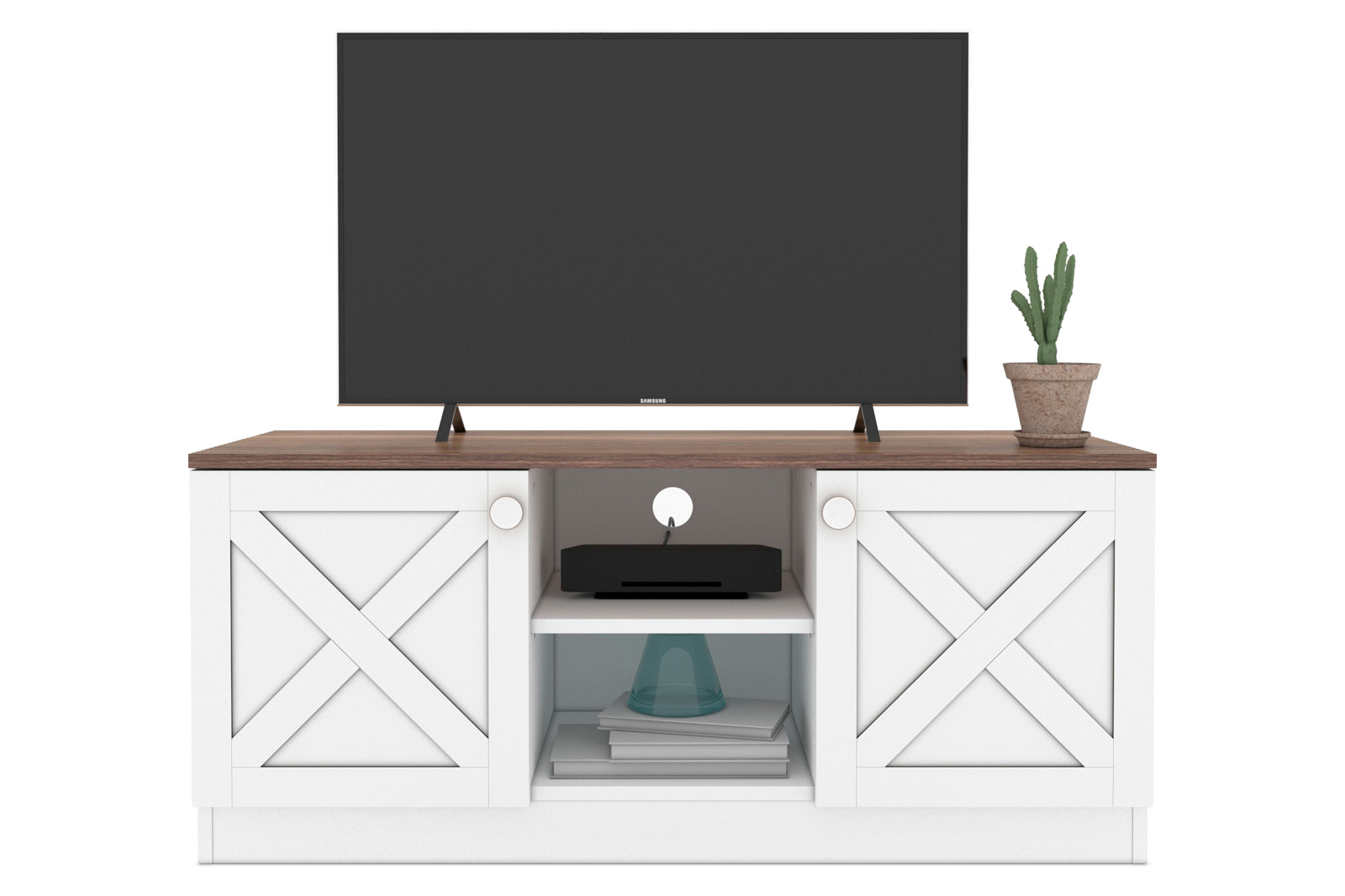 Furnia - Coastal TV Unit in White, Wood