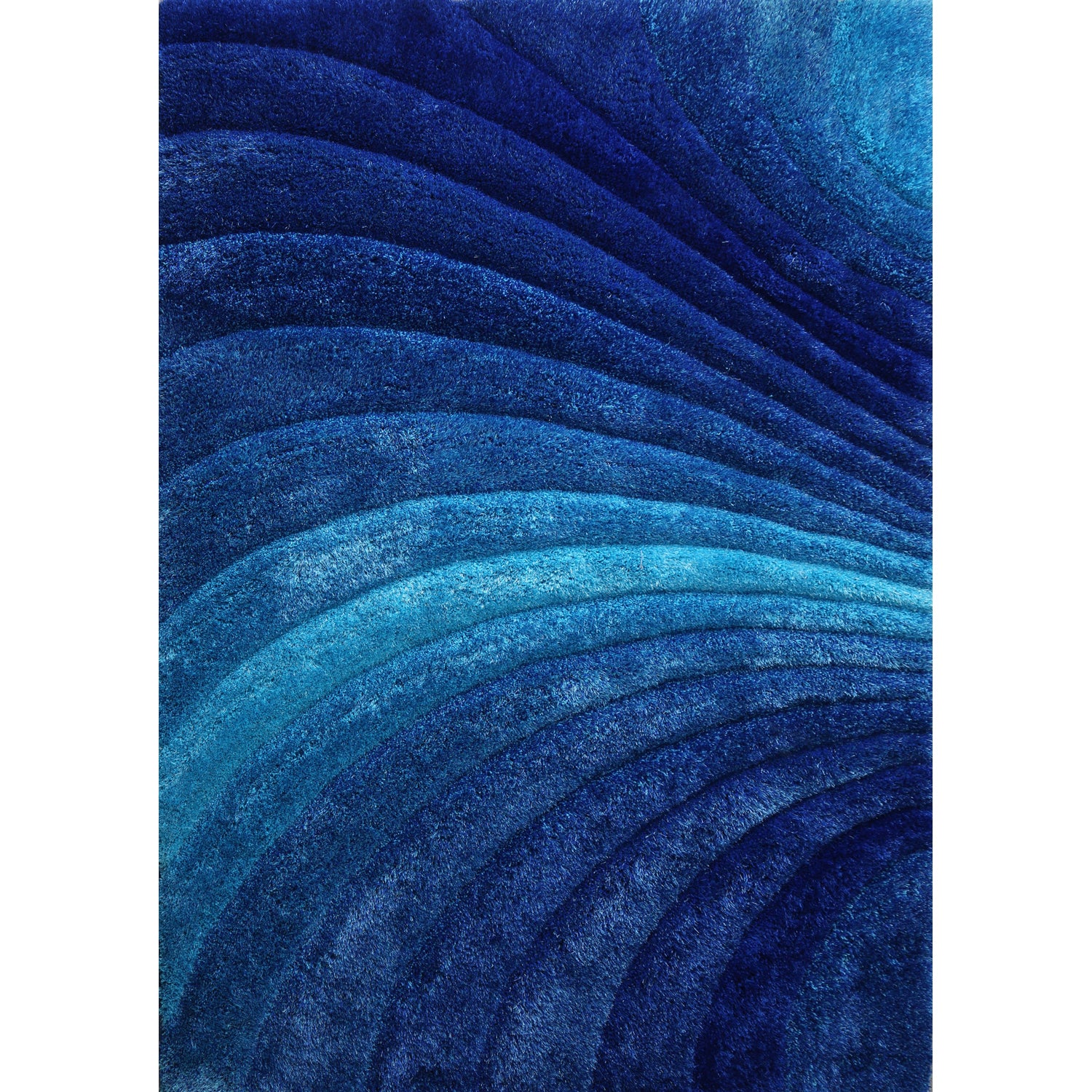 Furnings - Aurora 3D Blue Shag Rug