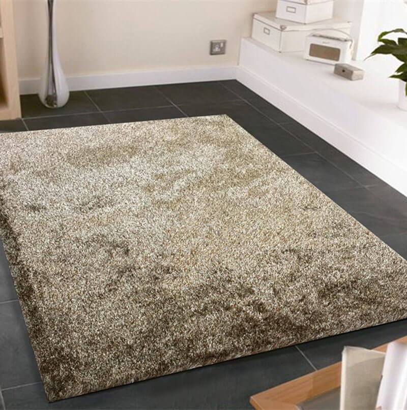 Furnings™ Fuzzy Two Tone Brown Beige Area Rug - 3'L x 2'W x 1"H