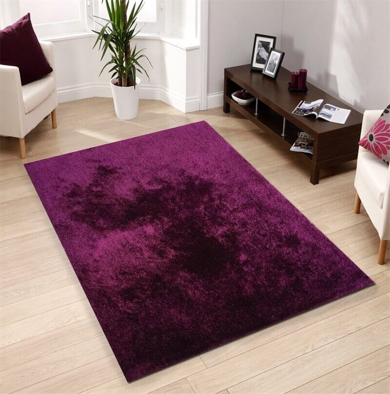 Furnings™ Fuzzy Magenta Area Rug - 3'L x 2'W x 1"H