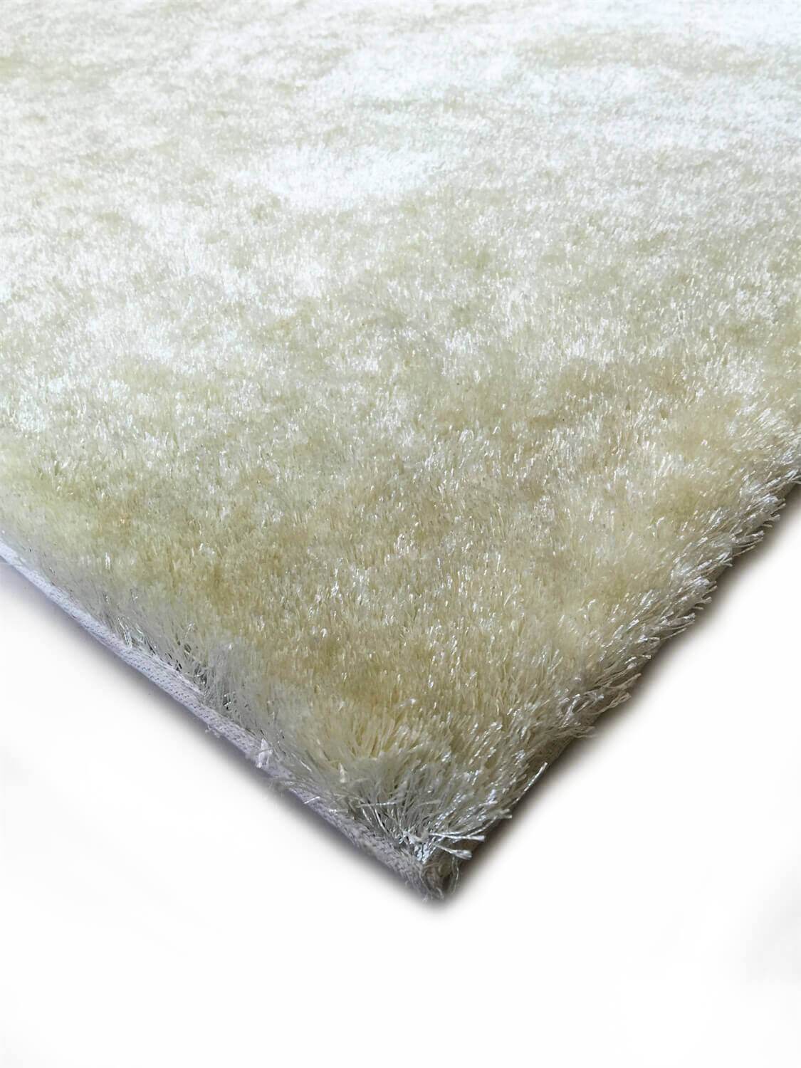 Furnings Fuzzy White Area Rug - 3'L x 2'W x 1"H