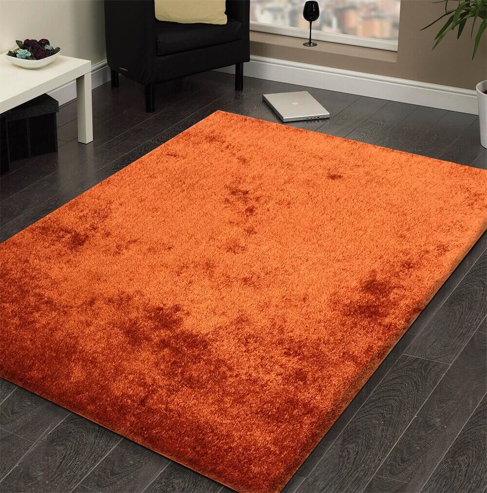 Furnings™ Fuzzy Rust Area Rug - 3'L x 2'W x 1"H