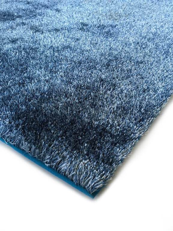 Furnings™ Fuzzy Two Tone Blue Area Rug - 7'L x 5'W x 1"H