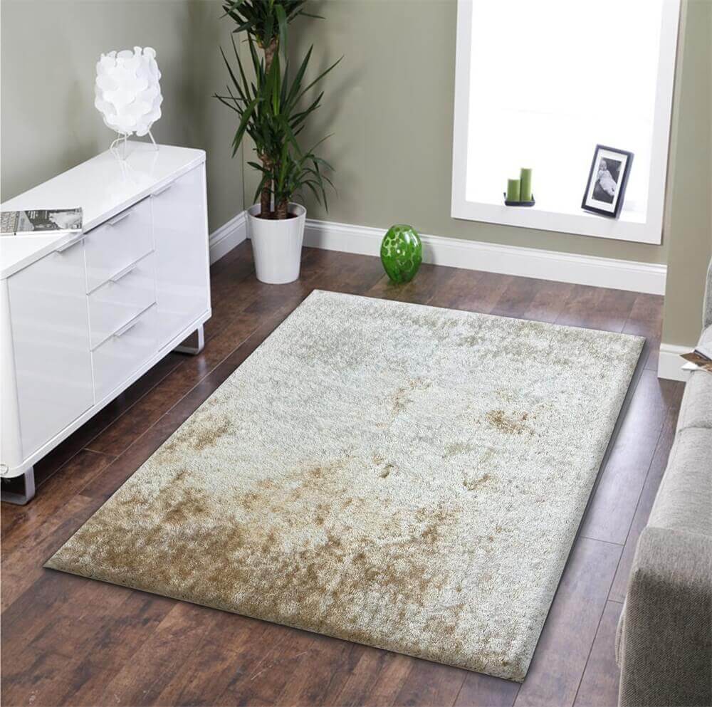 Furnings™ Fuzzy Beige Area Rug - 7'L x 5'W x 1"H