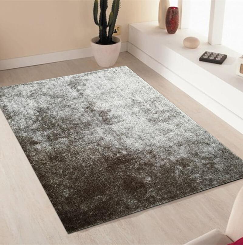 Furnings Fuzzy Silver Area Rug - 3'L x 2'W x 1"H