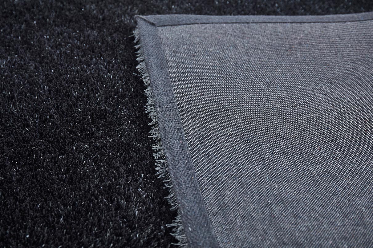 Furnings Fuzzy Gray Area Rug - 3'L x 2'W x 1"H