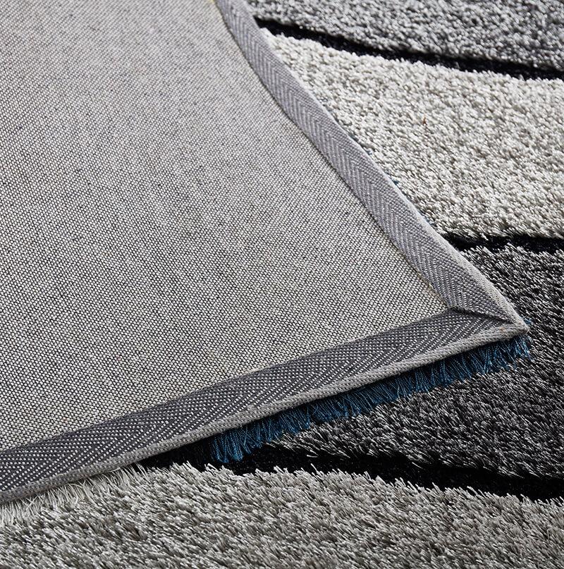 Furnings Aria Blue & Gray Soft Pile Shaggy Area Rug - 7'L x 5'W x 1"H