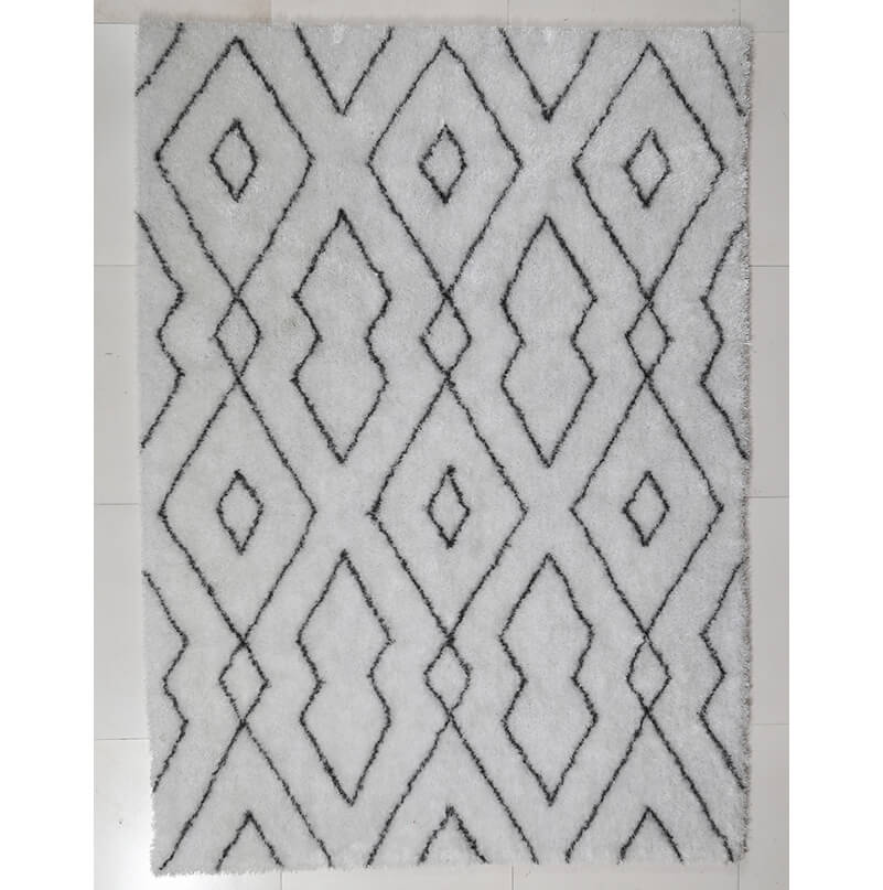 Furnings - Aria Diamond Print Shag Area Rug