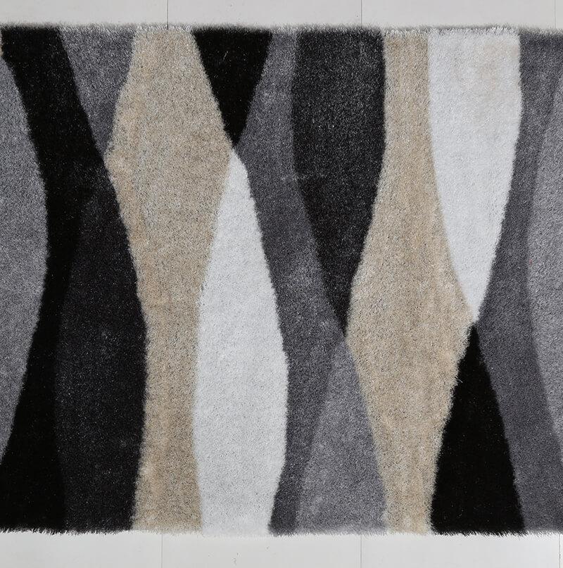 Furnings Aria Soft Pile Shag Area Rug Gray Print - 3'L x 2'W x 1"H