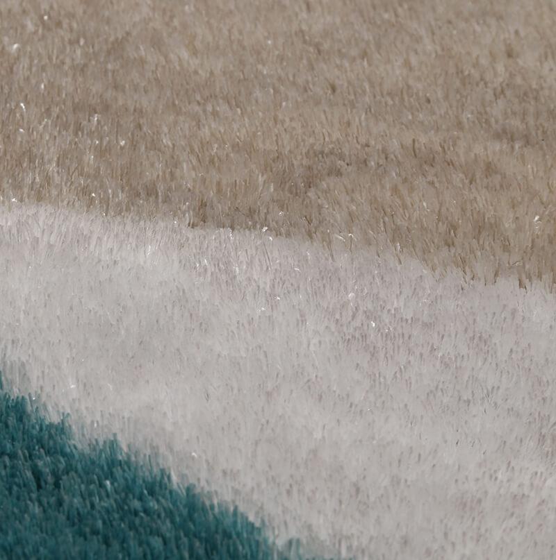 Furnings - Aria Gray & Turquoise Soft Pile Shaggy Area Rug