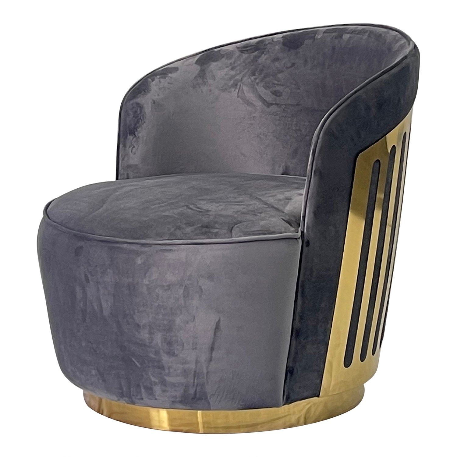 Furnings - Smoky Gray and Silver Sofa Chair