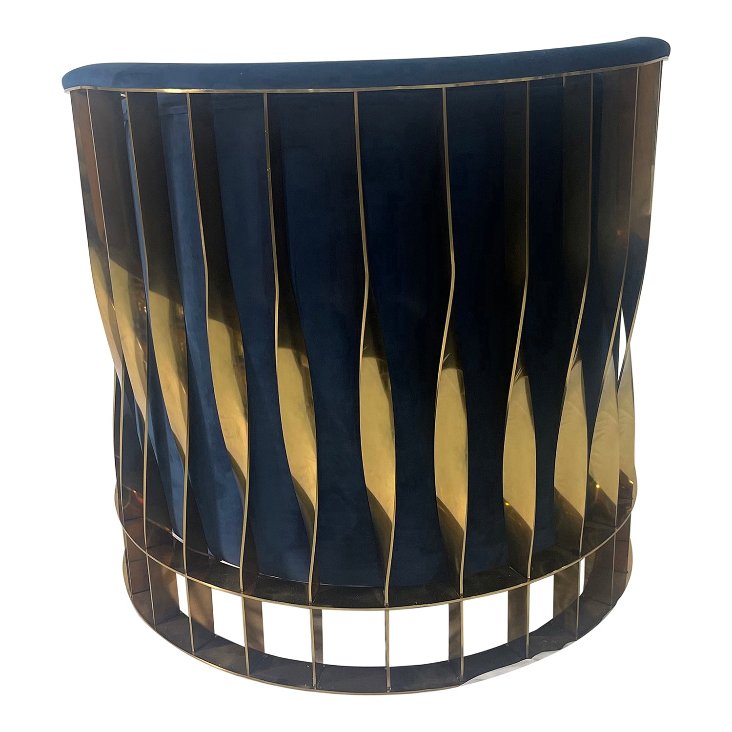 Furnings™ - Navy Blue and Gold Sofa Chair