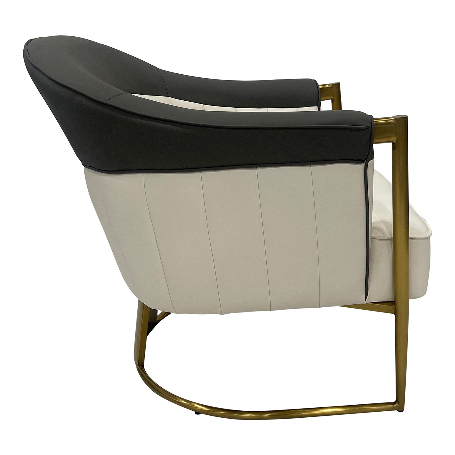 Furnings™ - Gray, Beige and Gold Sofa Chair