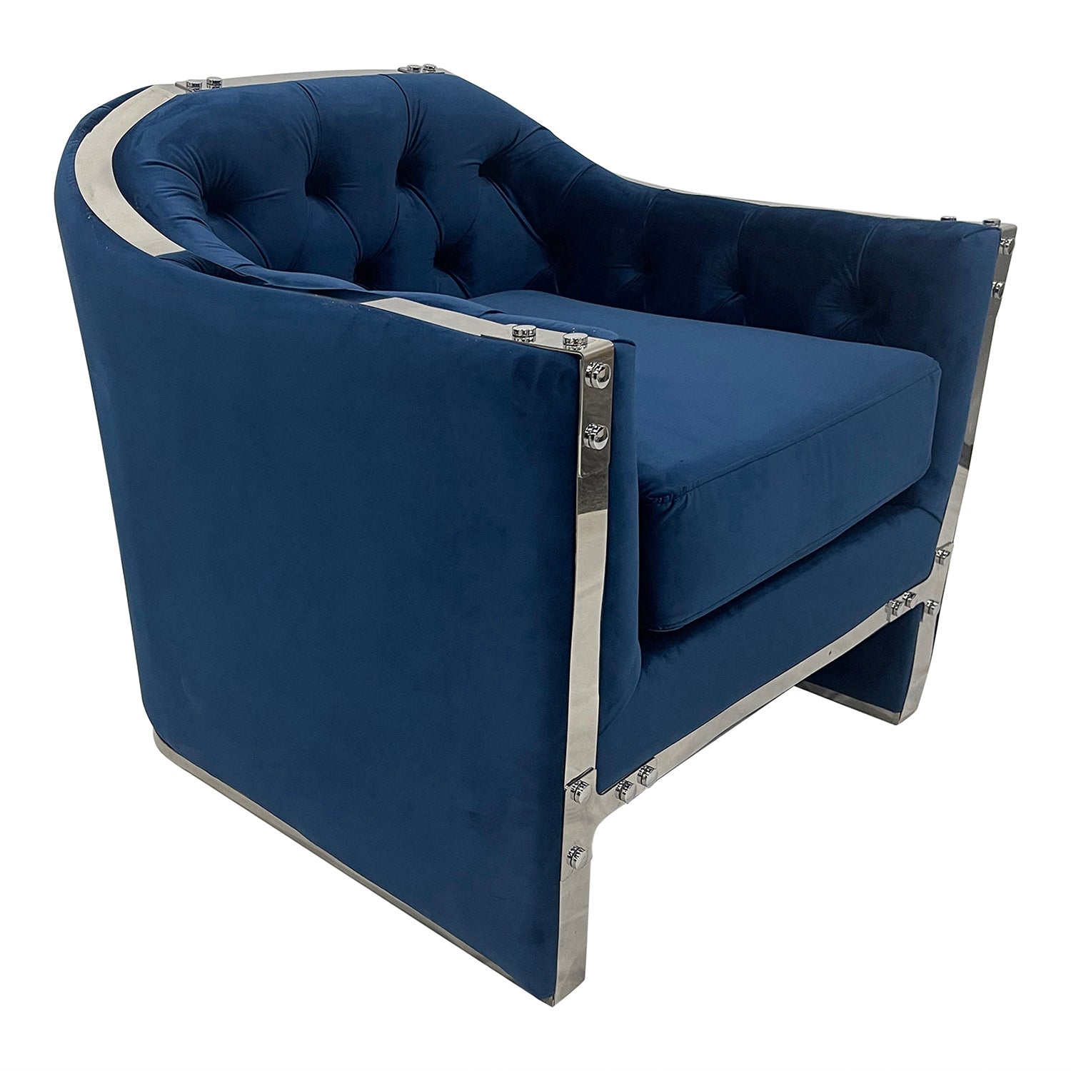 Furnings™ - Navy and Silver Sofa Chair