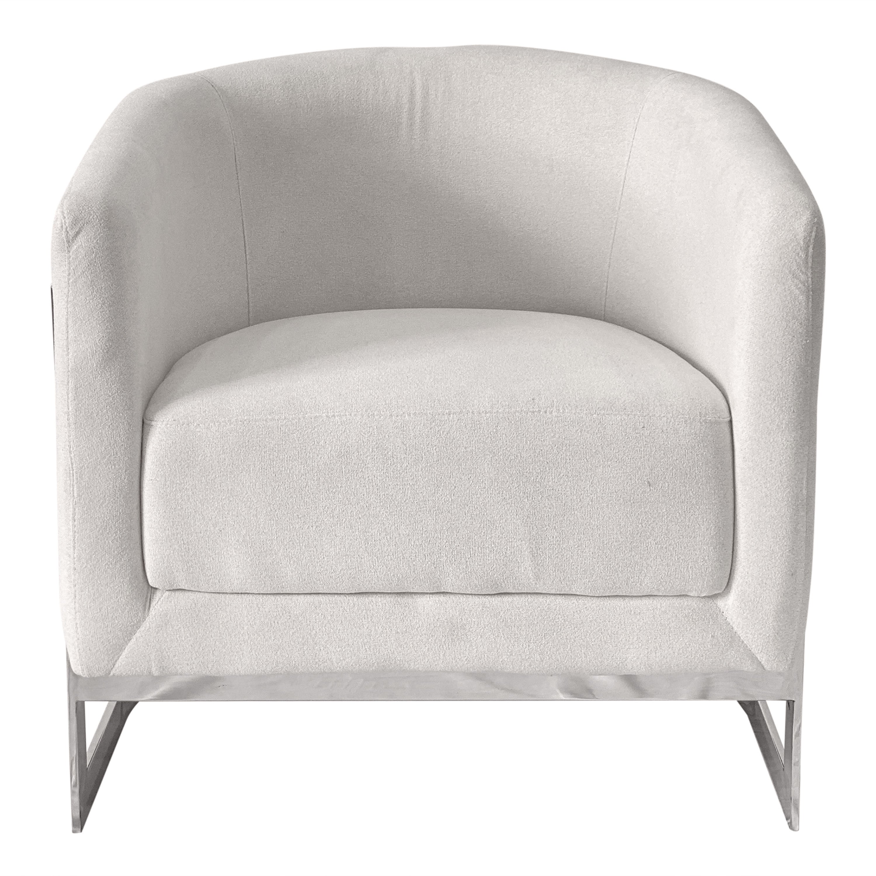 Furnings™ - White and Silver Sofa Chair