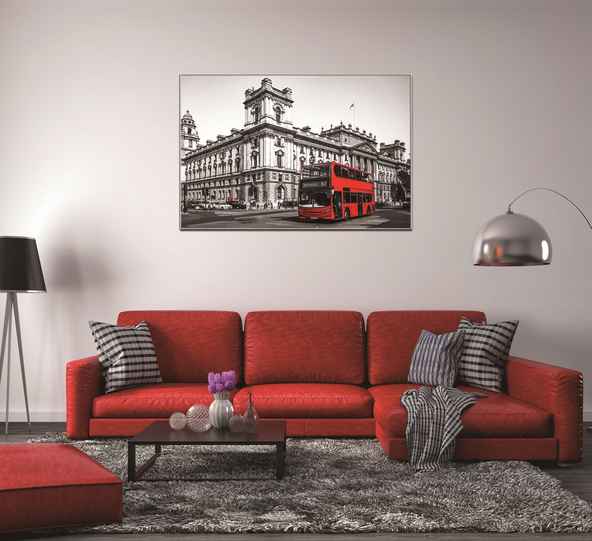 Furnings - "Double-Decker in London" Acrylic Framed Wall Art