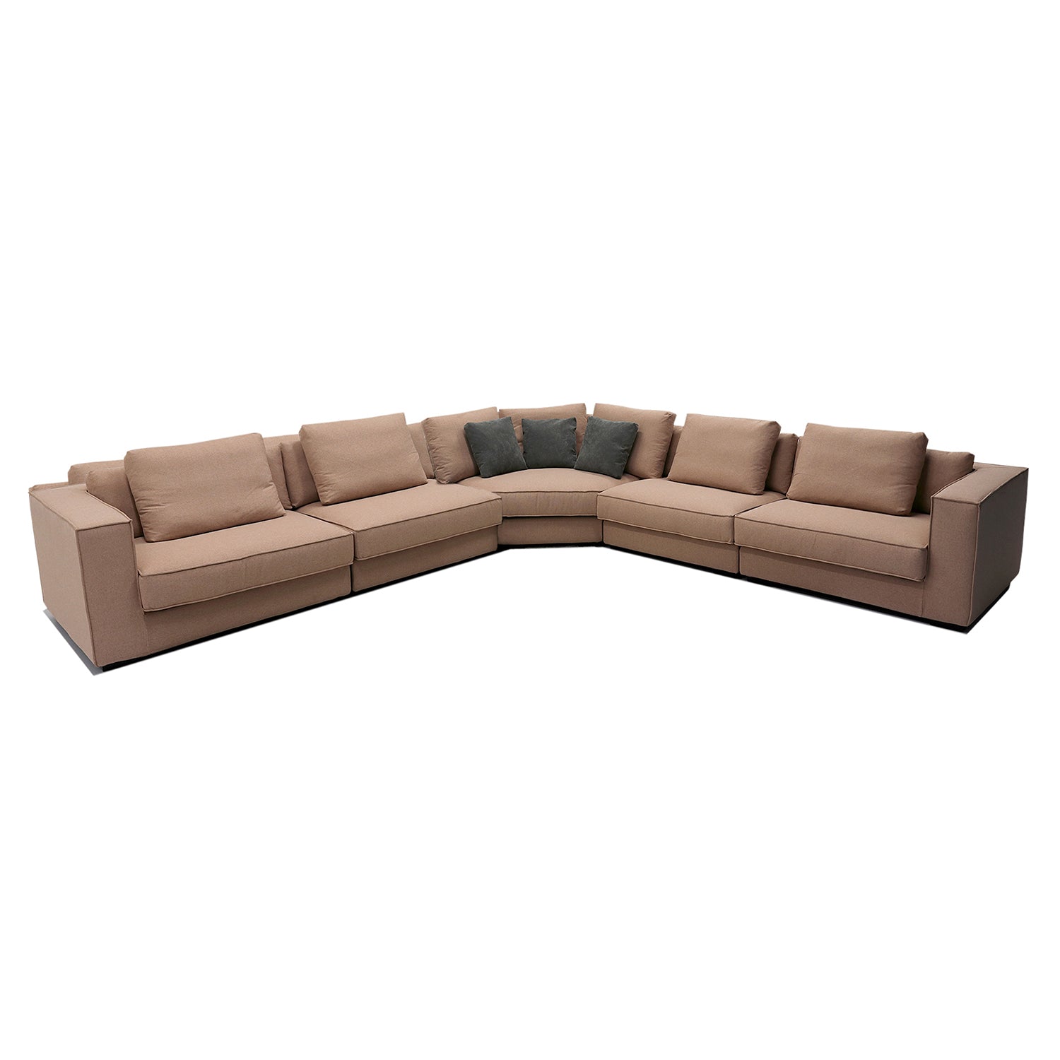 Furnings Modular Pink Sectional Living Room Set - 6 Pcs Full Set