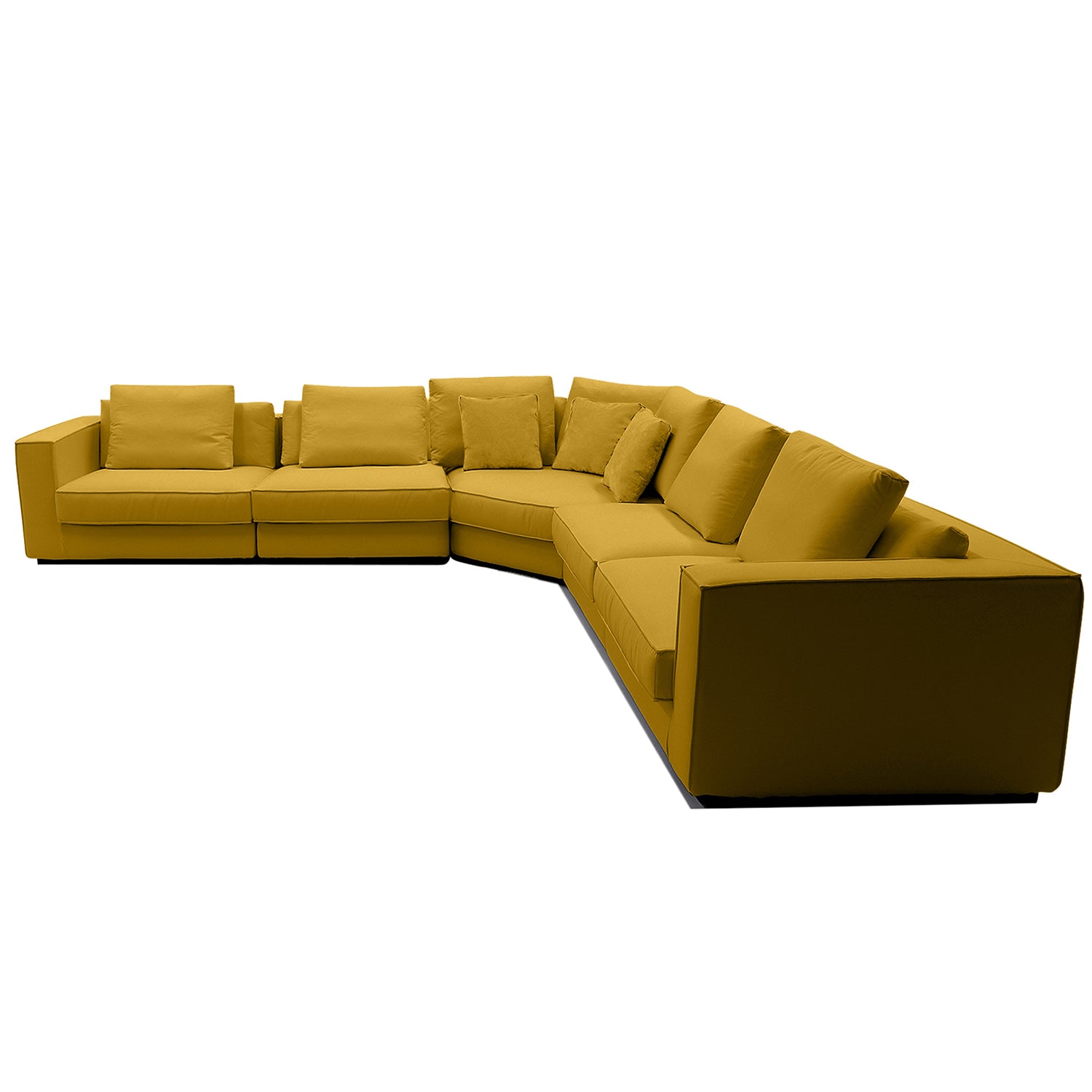 Furnings Modular Yellow Sectional Living Room Set - 6 Pcs Full Set